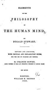 Elements Of The Philosophy Of The Human Mind