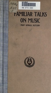 Familiar Talks On Music