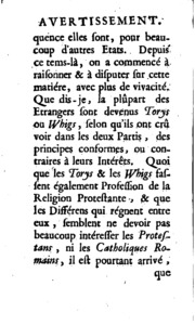 Dissertation Sur Les Whigs Et Les Torys