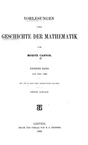 Vorlesungen über geschichte der mathematik