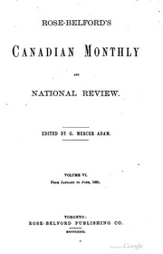 The Canadian Monthly And National Review