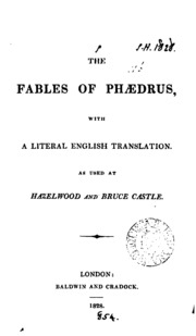 The fables of Phædrus, with a literal Engl. translation