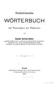 Türkisch -deutsches Wörterbuch mit Transcription des Türkischen