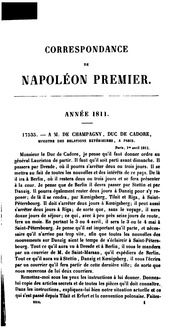 Correspondance de Napoléon 1er;
