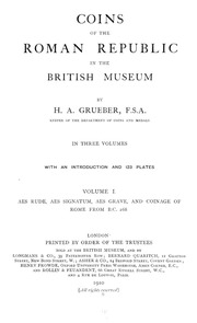 Coins Of The Roman Republic In The British Museum