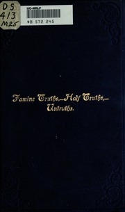 Famine Truths, Half Truths, Untruths