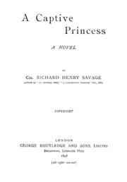 A Captive Princess ; A Novel