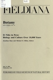 El Niño in Peru : biology and culture over 10,000 years : Papers from the VIII Annual A. Watson Armour III Spring Symposium, May 28-29, 1999, Chicago