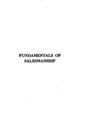 Fundamentals Of Salesmanship