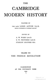 The Cambridge Modern History;