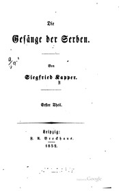 Die gesänge der Serben