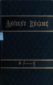 The Ancient Regime;
