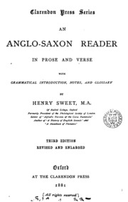 An Anglo-saxon Reader