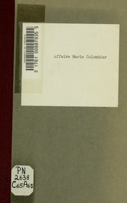 Affaire Marie Colombier - Sarah Bernhard, pi©·ces © conviction