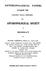 Anthropological Papers Part Iii