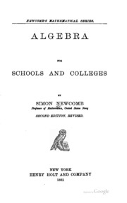 Algebra For Schools And Colleges