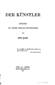 Der Künstler, Ansätze zu einer Sexual-Psychologie