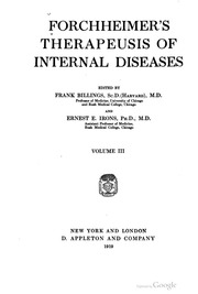 Forchheimer's Therapeusis Of Internal Diseases