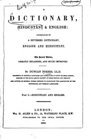 A Dictionary, Hindustani & English: