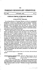 Foreign Missionary Chronicle