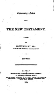 Explanatory Notes Upon The New Testament