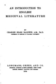 An Introduction To English Medieval Literature
