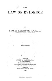 The Law Of Evidence