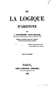 De La Logique D'aristote