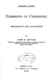 Elements Of Chemistry: Descriptive And Qualitative