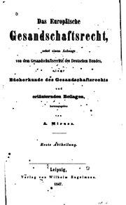 Das europäische gesandschaftsrecht