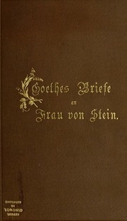 Briefe An Frau Von Stein;