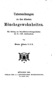 Untersuchungen zu den ältesten Mönchsgewohnheiten ;