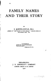 Family Names And Their Story