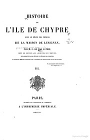 Histoire de l'île de Chypre sous le règne des princes de la maison de Lusignan