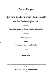 Berliner Medicinischen Gesellschaft