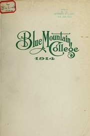 Annual Catalogue And Circular Of Information Of Blue Mountain Female College