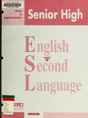 English As A Second Language : Senior High Guide To Implementation