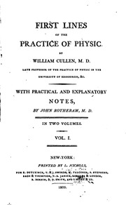 First Lines Of The Practice Of Physic
