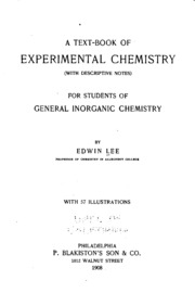 A Text-book Of Experimental Chemistry (with Descriptive Notes) For Students Of General Inorganic Chemistry