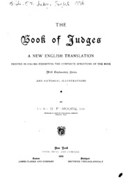 The Book Of Judges: A New English Translation Printed In Colors Exhibiting The Composite ...