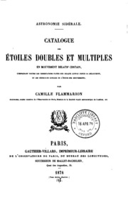 Catalogue Des Etoiles Doubles Et Multiples