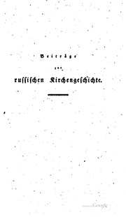 Beyträge zur russischen Kirchengeschichte