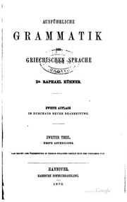 Ausführliche Grammatik der griechischen Sprache. 2,1