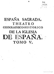 España sagrada. Índice de la España sagrada