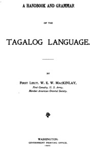 A Handbook And Grammar Of The Tagalog Language