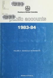 British Columbia Public Accounts 1983-84. Vol. 2 Schedule Of Payments