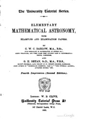 Elementary Mathematical Astronomy