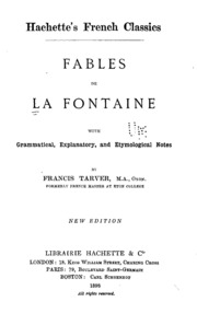 Fables De La Fontaine With Grammatical Explanatory, & Etymological Notes