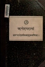 A Complete Alphabetical Index Of All The Words In The Rigveda