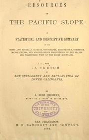 Resources Of The Pacific Slope